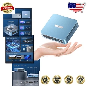 Sleek WI-6 Intel Mini PC: 16GB RAM, 512GB SSD, Perfect for Home & School - Picture 1 of 10