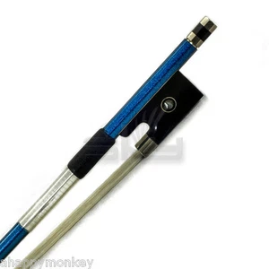 Hochwertiger neuer 4/4 Full Size Geigenbogen Kohlefaser Doppelöse Abalone-blau - Bild 1 von 5
