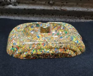 Vintage 1940s End Of Day Rainbow Beetleware Colorful Smokers Ashtray Art Deco - Picture 1 of 11