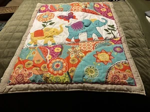 Levtex Zahara Elephant Reversible Baby Blanket,Fitted sheet and more - Picture 1 of 10