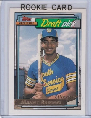 CARTÃO DE NOVATO MANNY RAMIREZ 1992 Topps VENCEDOR DE OURO RC beisebol INDIANS RED SOX - Imagem 1 de 2