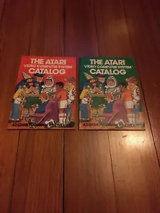 2 Atari 43 Video Game Cartridge Computer System Catalog Booklet 1981 Green+Red - Picture 1 of 10