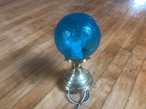 Beautiful! Blue Crackle Antique Light Fixture Cover
