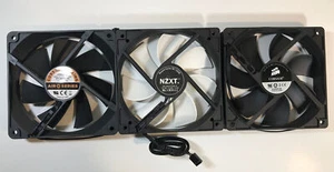 Neu Computergehäuse schwarz Lüfter 12V DC/120mm - Auswahl - Bild 1 von 7