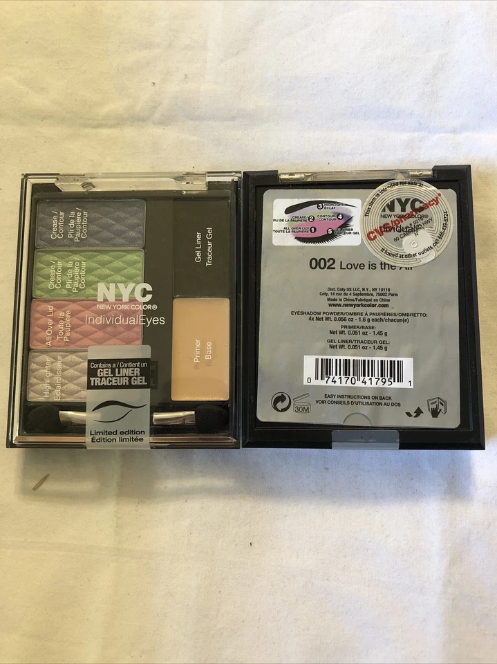 2x NYC-NEW YORK-COLOR-INDIVIDUAL EYES-002 Love Is The Air EYESHADOW PALETTE - Image 1 of 1
