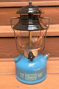 Sears 476.72211 Blue Black Single Mantle Lantern 9/70 NICE!!!