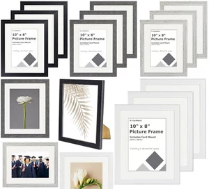 8x10 Photo Frame with Card Mount 10x8 Picture Frame Photo Frames 8" x 10" Frames - Picture 1 of 34