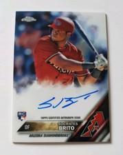 Topps 2016 Chrome Baseball Socrates Brito Autograph Card RA-SOB 