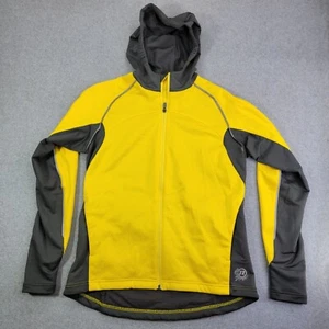 NOVARA jacket Womens large L Full Zip Hood Back Pockets Cycling yellow - Picture 1 of 12