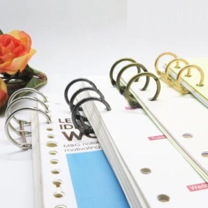2Pcs Metal Loose Leaf Book Binder 3 Rings For Notebook Album Scrapbook Clips 7H - Picture 1 of 15