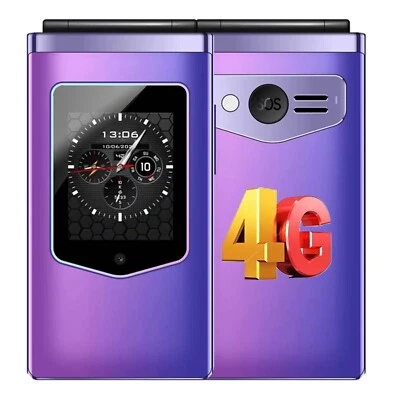 HAMTOD T8 4G FLIP Phone Quad-Core 2.8"+1.77"Dual Screen SOS 1500mAh VoLTE-EU ver - Image 1 of 4