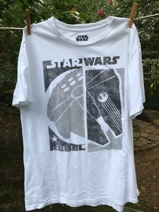 STAR WARS "Rebel Wear" T-Shirt Promo Lucas Films Mad Engine Mens LG Cotton - Picture 1 of 4