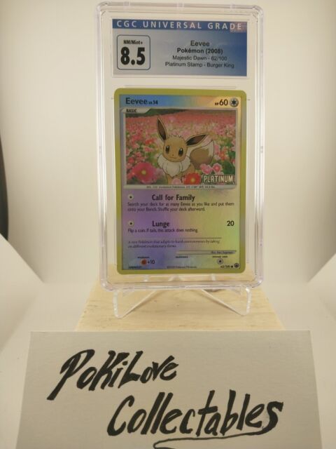 Platinum Eevee Promo Pokemon Card 62/100 Holo. NM