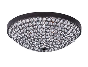 Maxim 39871BCBZ Glimmer Beveled Crystal Ceiling Flush Mount, 4 Bulb Light Xenon - Picture 1 of 10