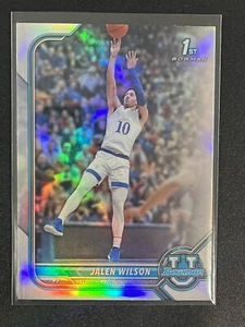 2021-22 Bowman University Jalen Wilson 1st Bowman Chrome Refractor card #3 - Picture 1 of 2