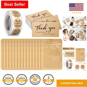 620 Pieces Thank You Cards and Gold Foil Labels with Resealable Packaging - Picture 1 of 8