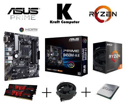 PC Bundle AufrüstKit Ryzen 5 5500 6x4,2GHz + ASUS B450M-A II + 16GB 3200MHz - Bild 1 von 4