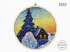Hágalo usted mismo Kit de punto de cruz sobre madera "Noche tranquila" - Imagen 1 de 5