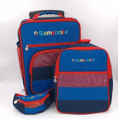 Kids Samsonite 3 Piece Overnight Bag Suite Case Backpack Fannypack Luggage Set - Image 1 of 4