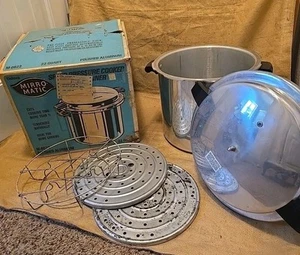 Mirro-Matic 22 qt. Aluminum Pressure Cooker Canner M-0622 "Untested" - Picture 1 of 19