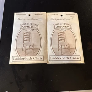 Vintage Heritage in Miniatures Chrysnbon M-520 Ladderback Chair 2er Set Neu aus altem Lagerbestand - Bild 1 von 3