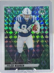 2025 Panini Mosaic Tyler Warren Mosaic Green Prizm RC #354 Indianapolis Colts - Bild 1 von 9
