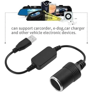 USB Port 12V Car Voltage Conversion Line Socket Power Adapter Charger Cable Line - Photo 1 sur 9