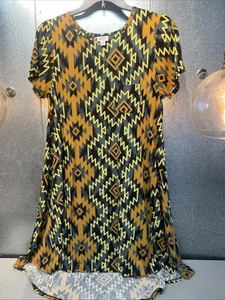 lularoe dress Size L High Low Short Sleeve Multicolor One Small Pocket - Picture 1 of 20