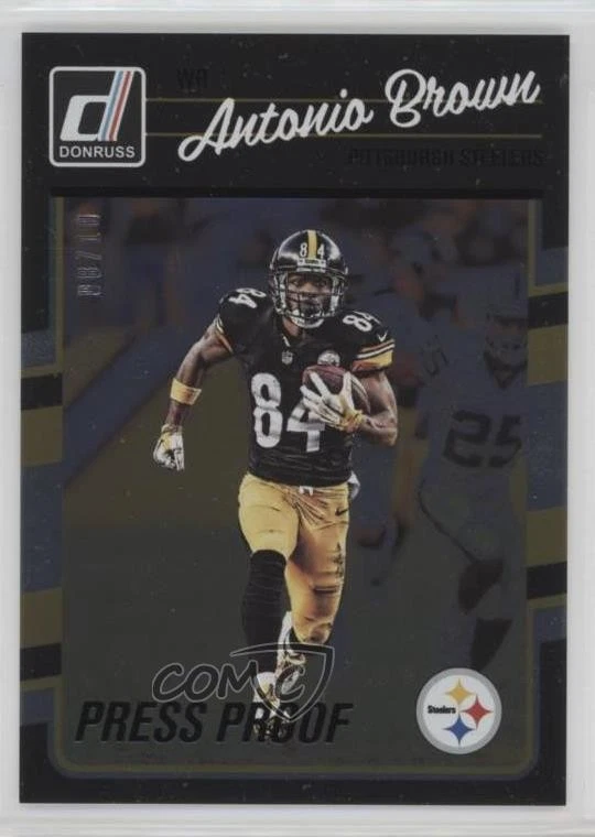 2016 Donruss Press Proof Black /10 Antonio Brown #238 - Image 1 of 2