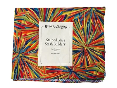 Keepsake Quilting Stained Glass Stash Builders Fabric 8 Fat Quarters 2 Yards - Image 1 of 4