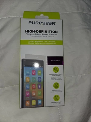 PureGear HD Clear Tempered Glass Screen Protector for Apple iPhone 12 Mini - Image 1 of 2