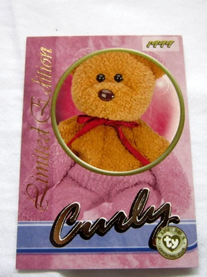 1999 Ty Beanie Babies collector card CURLY Series 3 Limited Edition w/ packaging - Image 1 of 4