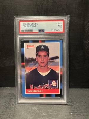 汤姆·格拉文 1988 年 DONRUSS #644 PSA 7 近乎完好 RC 名人堂! — 第 1/2 张图片