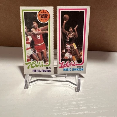 1980-81 Topps Basketball # 139/174 Magic RC/Erving separado - Imagem 1 de 2