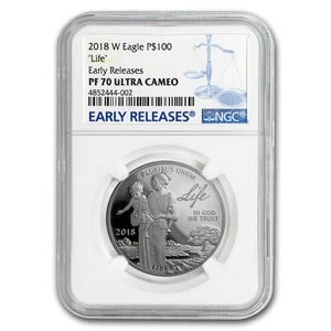 2018-W 1 oz Proof American Platinum Eagle PF-70 NGC (ER) - Picture 1 of 3