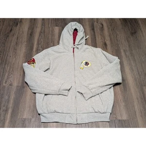Rare NFL Redskins Reversible Full Zip Hoodie Jacket Gray Red XL/EG - Picture 1 of 6