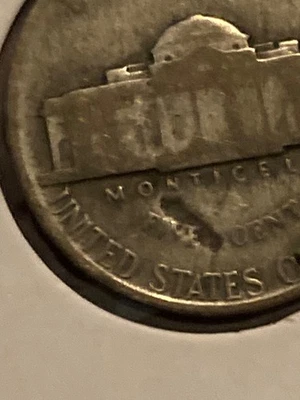 1944-s 35% silver war nickel mint error lamination - Image 1 of 4