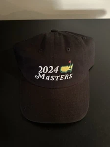 NWT 2024 Black Augusta Masters Adjustable Slouch Unstructured Golf Hat Cap - Picture 1 of 2