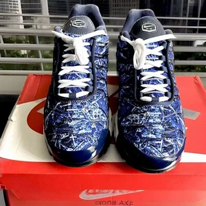 NIKE AIR MAX PLUS TN SHATTERED ICE MIDNIGHT NAVY/WHITE/BLACK MENS SIZE 8 - Picture 1 of 7