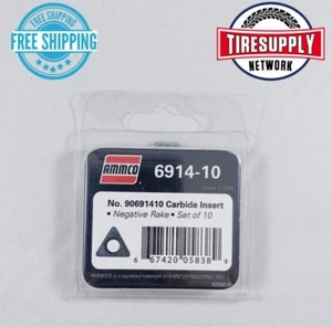 6914-10 AMMCO Negative Rake Brake Lathe Bits Carbide Insert (10 pcs) No. 9069141 - Picture 1 of 1