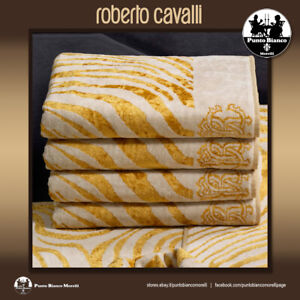ROBERTO CAVALLI HOME | ZEB GOLD | Set of Guest and Hand Towel or Bath Sheet