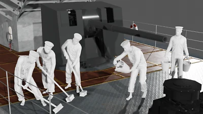 WWII Royal Navy - Swab the Deck - 5 Figure Set - Image 1 of 4