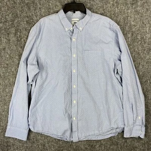 Old Navy Shirt Mens XXL Blue Slim Fit Cotton Long-Sleeve Business Casual - Picture 1 of 9
