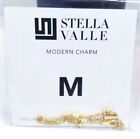 STELLA VALLE 18K GOLD PLATED BRASS "M" 16" INITIAL NECKLACE