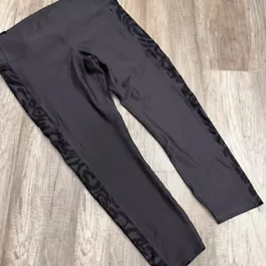 NWT Under Armour Women's High-Rise Heatgear Ankle Leggings Gray Black Large - Picture 1 of 16