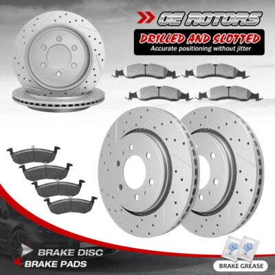 Front & Rear Rotors+ Brake Pads for 2007-2009 Ford Expedition Lincoln Navigator - Image 1 of 4