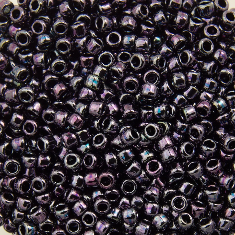 15/0 TOHO ROUND Metallic Amethyst Gun Metal Seed Bead (8g) - Image 1 of 1