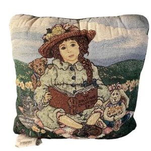Boyds Bears & Friends Decorative Tapestry Pillow Yesterday’s Child Dollstone 14” - Picture 1 of 6