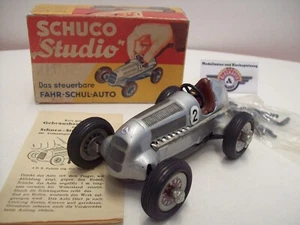Schuco Studio 1050 "Mercedes #2 Grand Prix 1936", plata, caja repro - Imagen 1 de 5