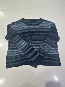 Women's Chaps by Ralph Lauren Blue Knit Jumper Sweater Size Small - Picture 1 of 3